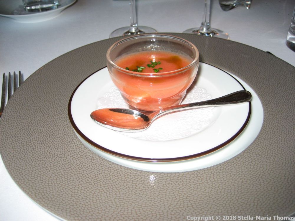 CHATEAU D'ETOGES, MENU GOURMANDE, GAZPACHO 002