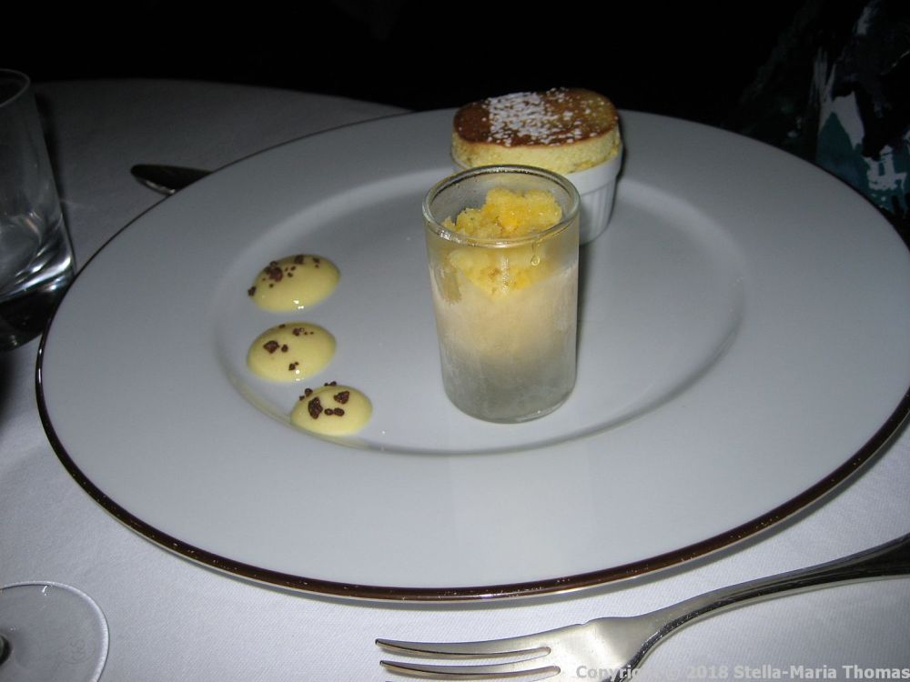 CHATEAU D'ETOGES, MENU GOURMANDE, PASSION FRUIT SOUFFLE, GRAND MARNIER AND PASSION FRUIT GRANITA 015