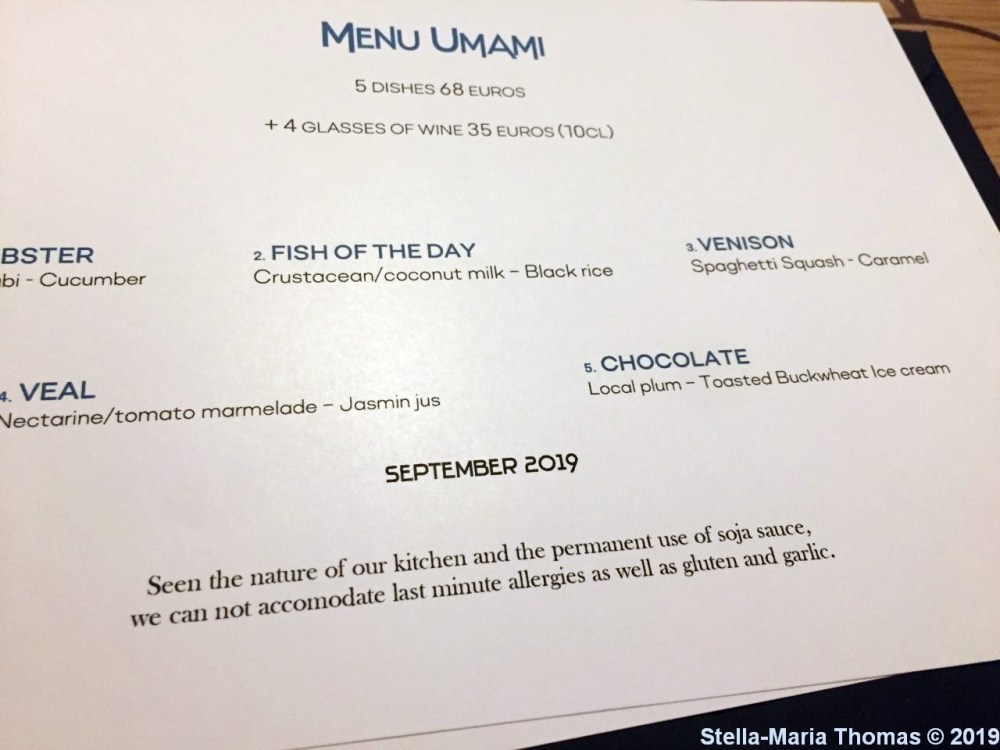 UMAMI, MENU 001